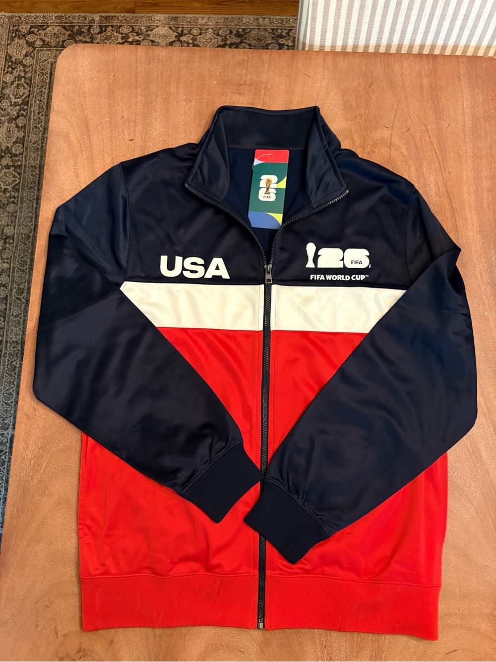 USA FIFA World Cup Men’s Performance Track Jacket - Navy/Red/White
